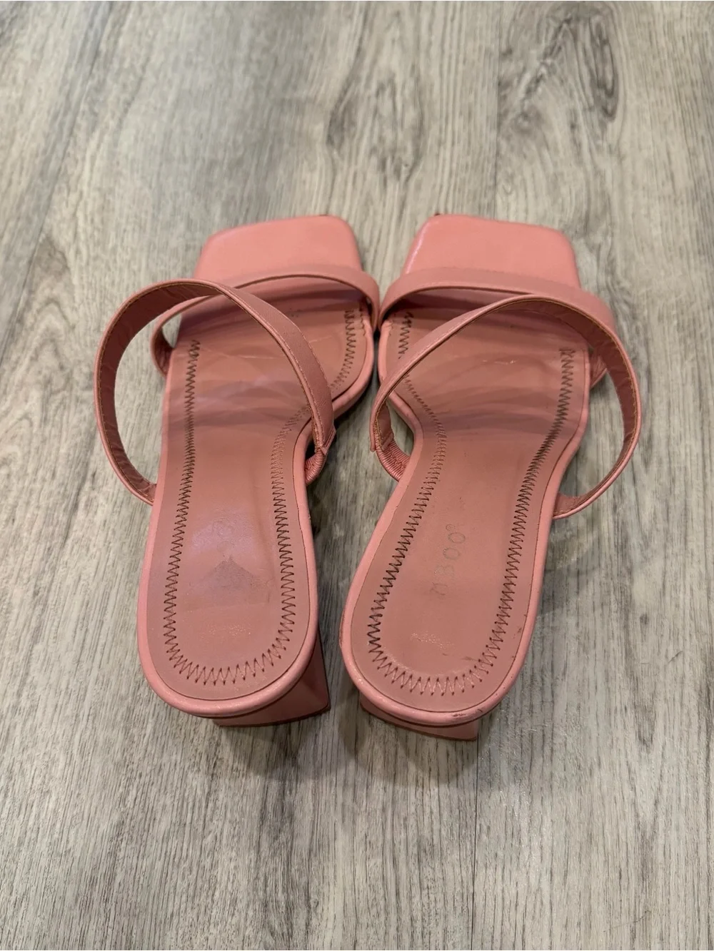 Bamboo Pink Double Strap Block Heel Sandals Size 9‎
